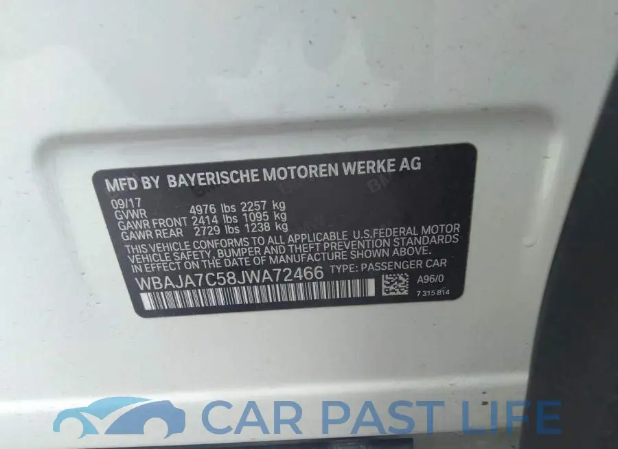 WBAJA7C58JWA72466# 9