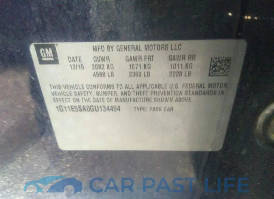 1G11E5SA0GU134494# 9