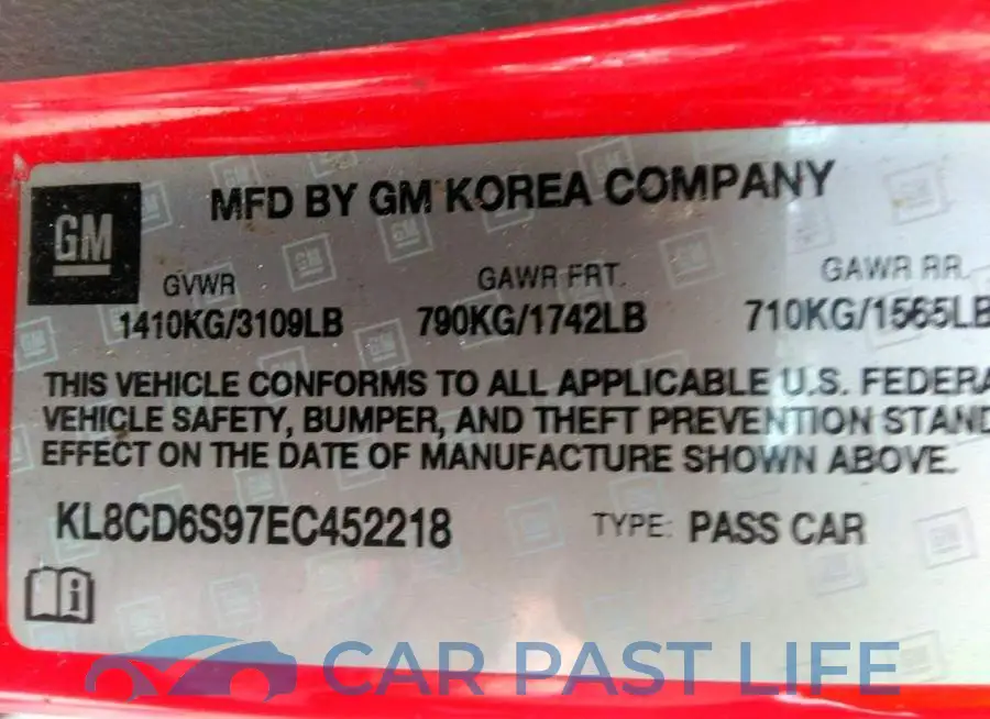 KL8CD6S97EC452218# 9