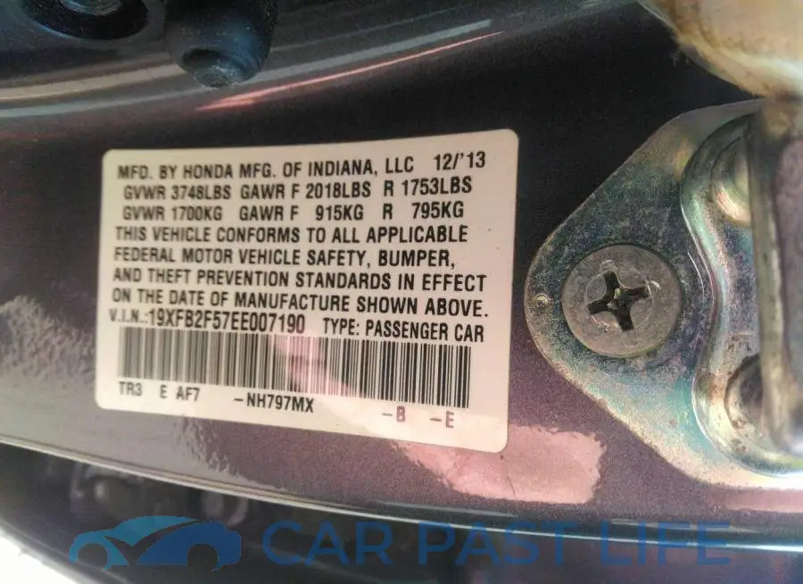 19XFB2F57EE007190# 9