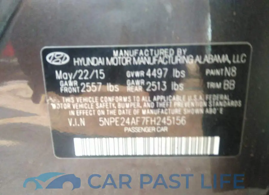 5NPE24AF7FH245156# 9