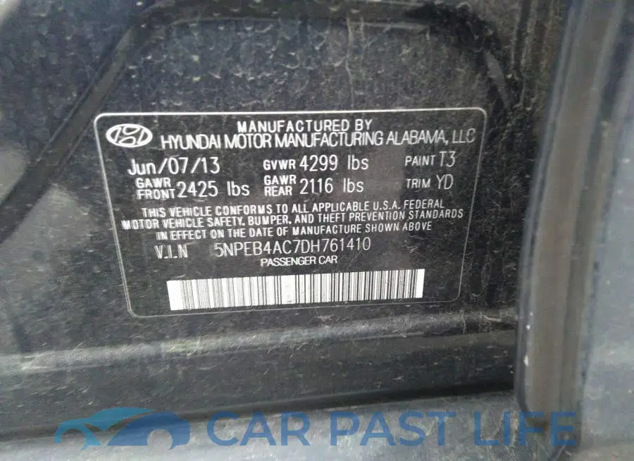 5NPEB4AC7DH761410# 9