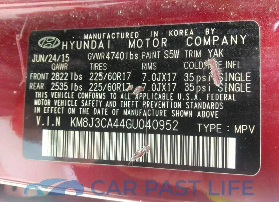 KM8J3CA44GU040952# 9