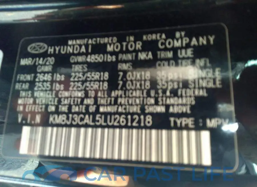 KM8J3CAL5LU261218# 9