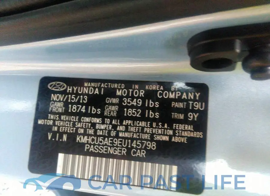 KMHCU5AE9EU145798# 9