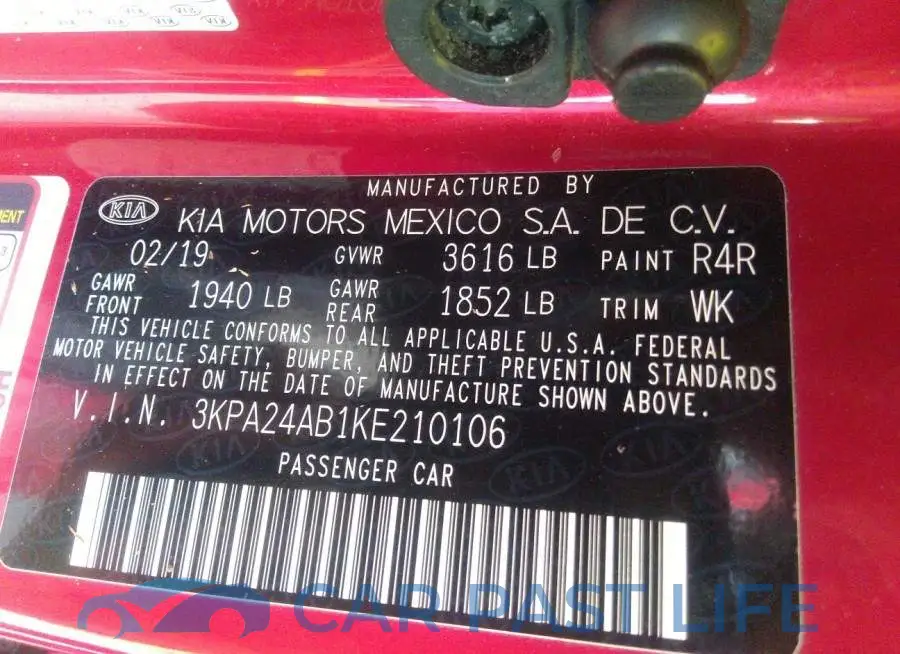 3KPA24AB1KE210106# 9
