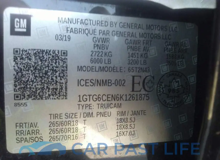 1GTG6CEN6K1261875# 9