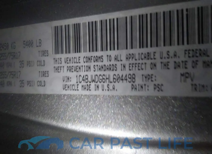 1C4BJWDG6HL604498# 9