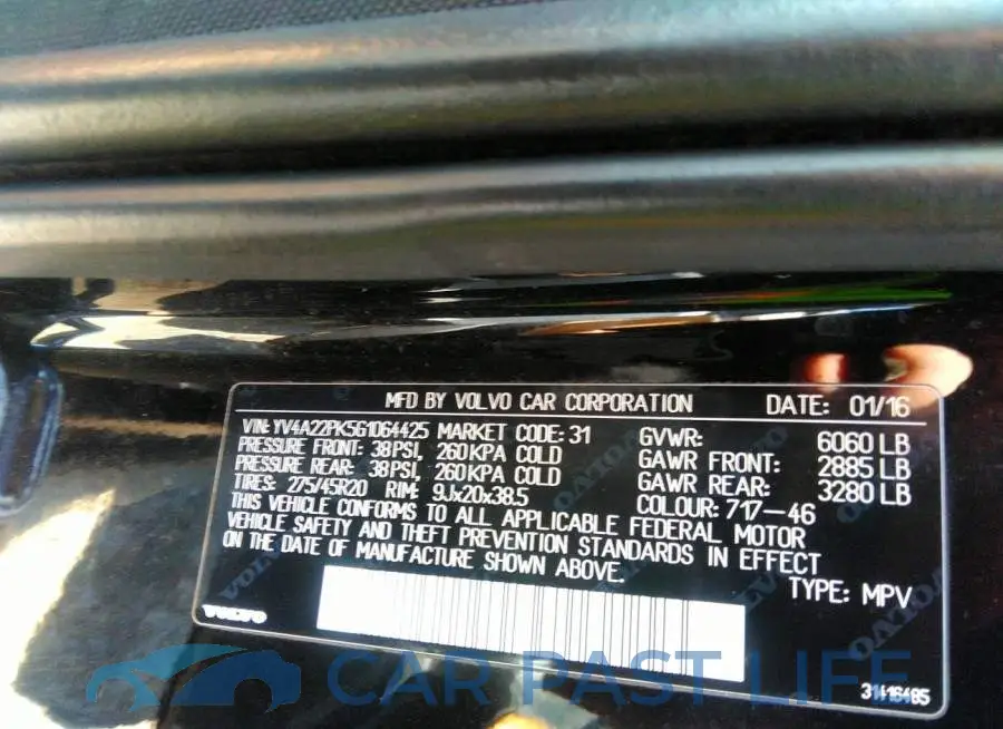 YV4A22PK5G1064425# 9