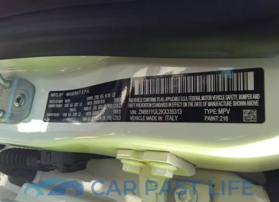 ZN661YUL2KX335313# 9