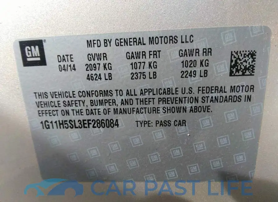 1G11H5SL3EF286084# 9