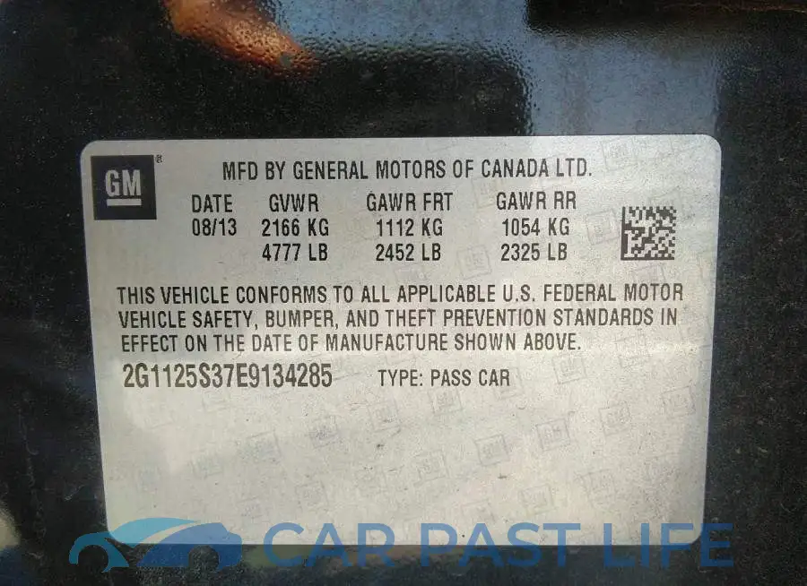 2G1125S37E9134285# 9
