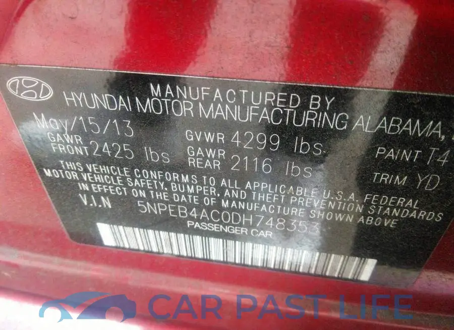 5NPEB4AC0DH748353# 9