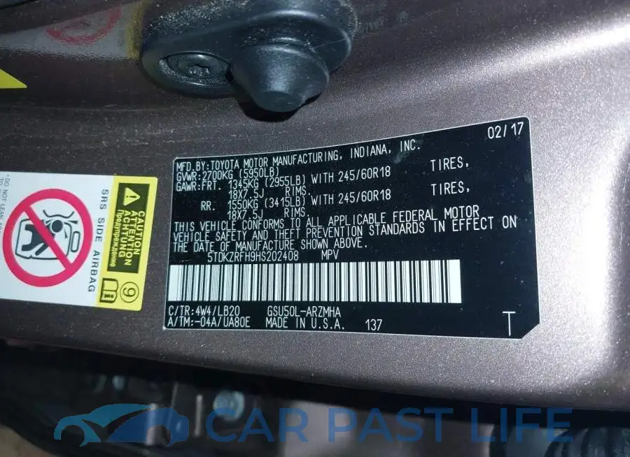 5TDKZRFH9HS202408# 9