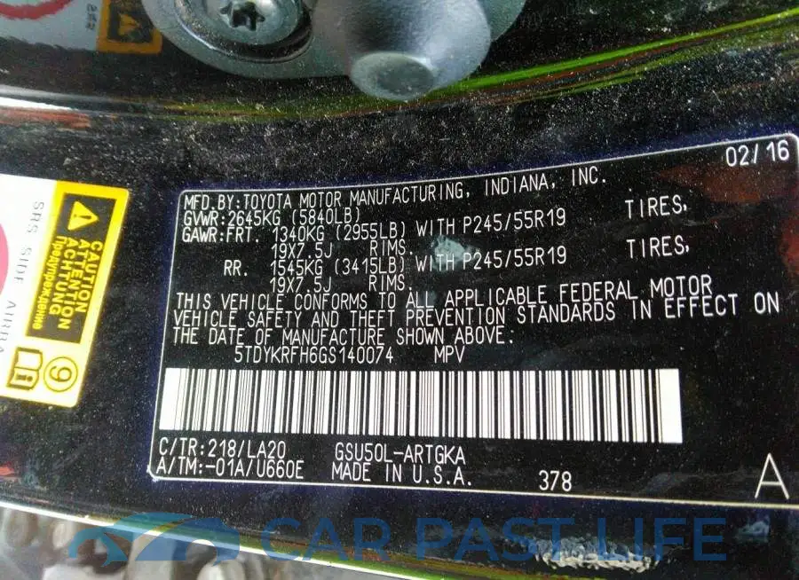 5TDYKRFH6GS140074# 9