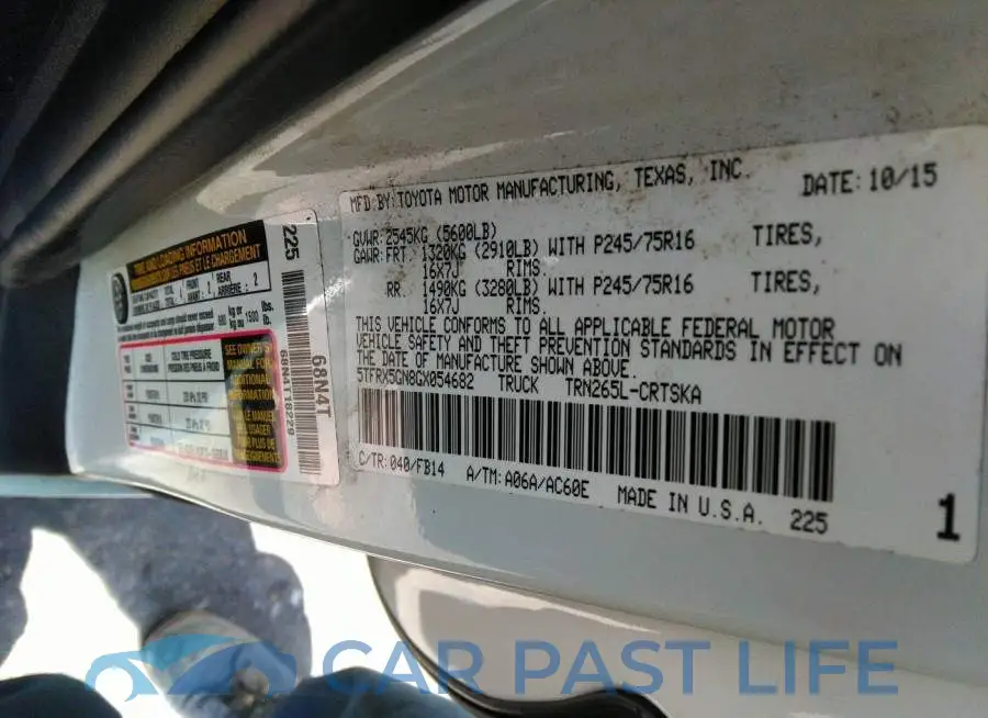 5TFRX5GN8GX054682# 9