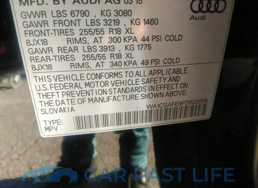 WA1CGAFE9FD022009# 9