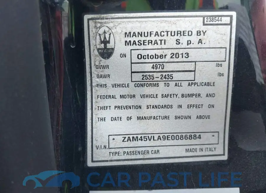 ZAM45VLA9E0086884# 9