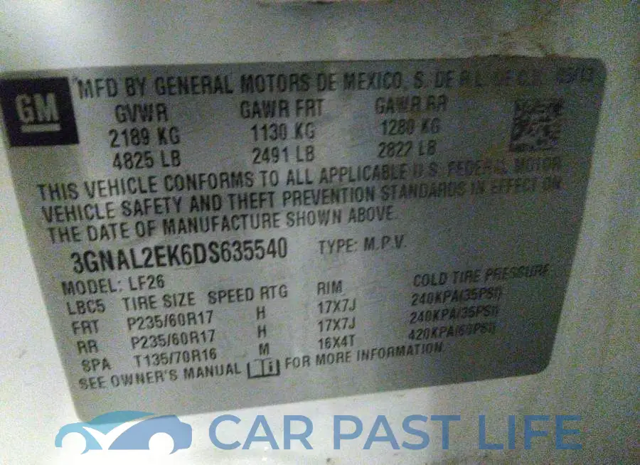 3GNAL2EK6DS635540# 9
