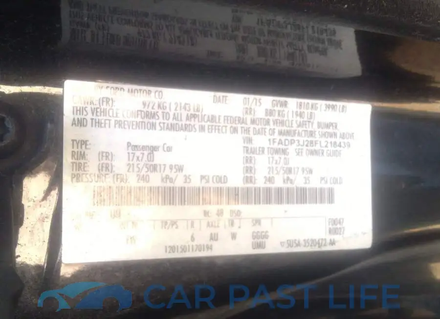 1FADP3J28FL218439# 9