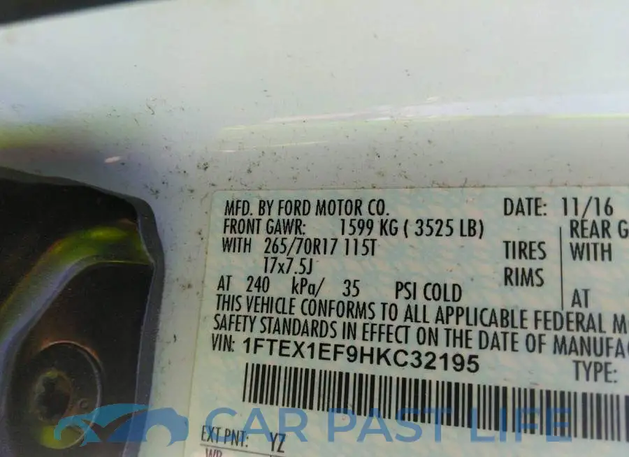 1FTEX1EF9HKC32195# 9