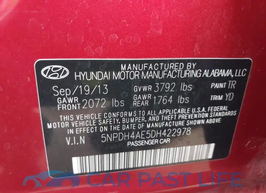 5NPDH4AE5DH422978# 9