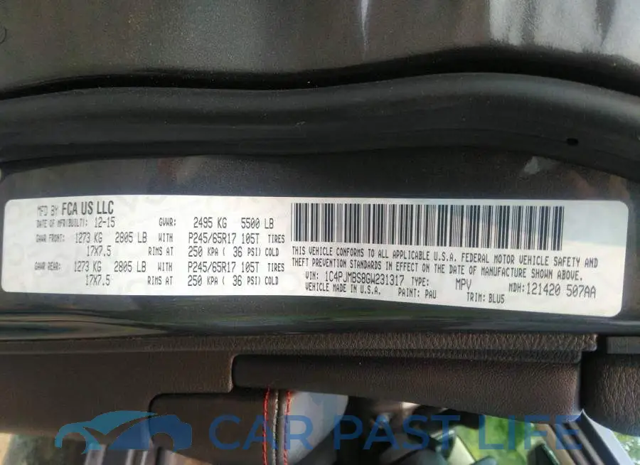 1C4PJMBS8GW231317# 9
