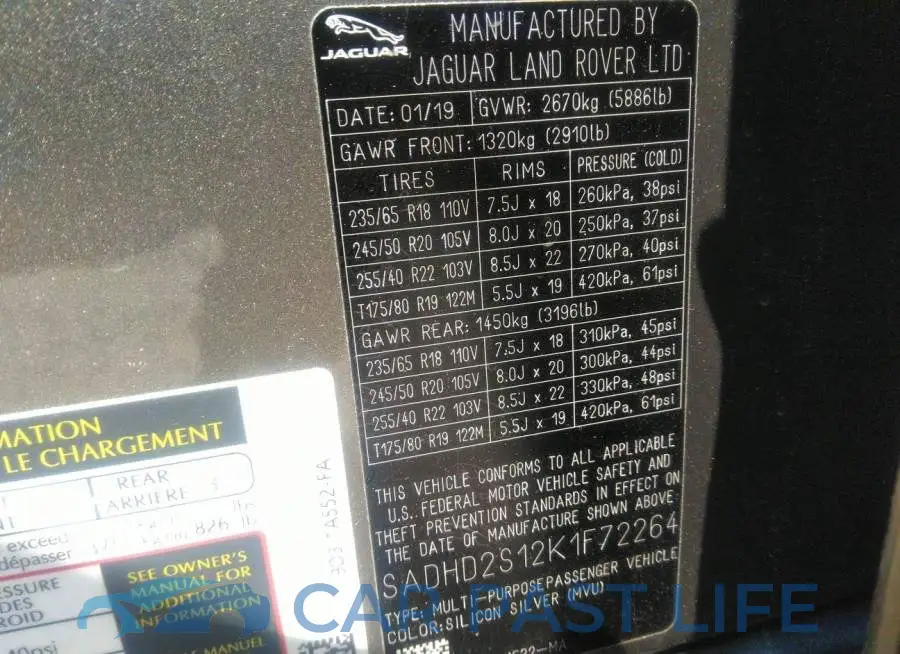 SADHD2S12K1F72264# 9