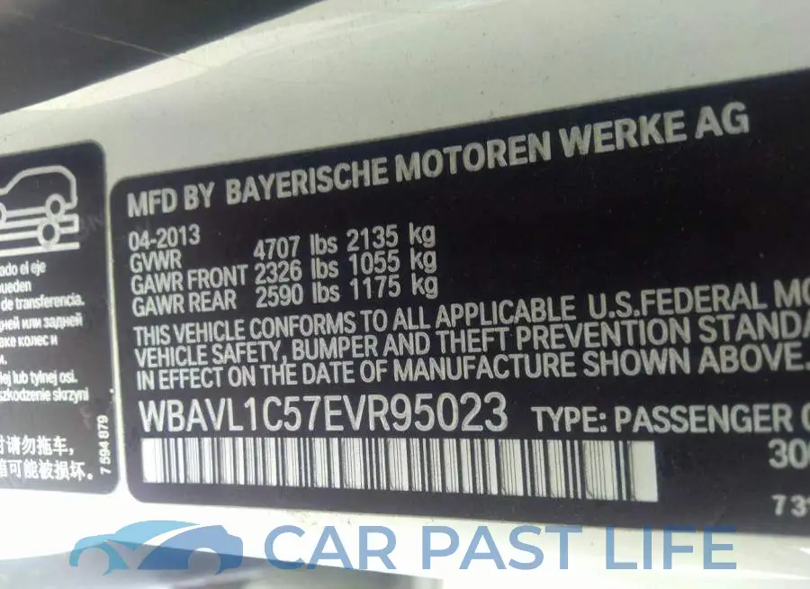 WBAVL1C57EVR95023# 9