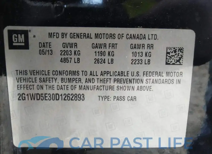 2G1WD5E30D1262893# 9