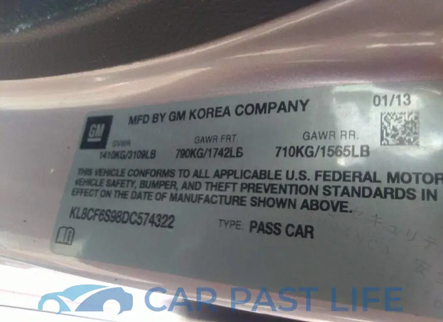 KL8CF6S98DC574322# 9