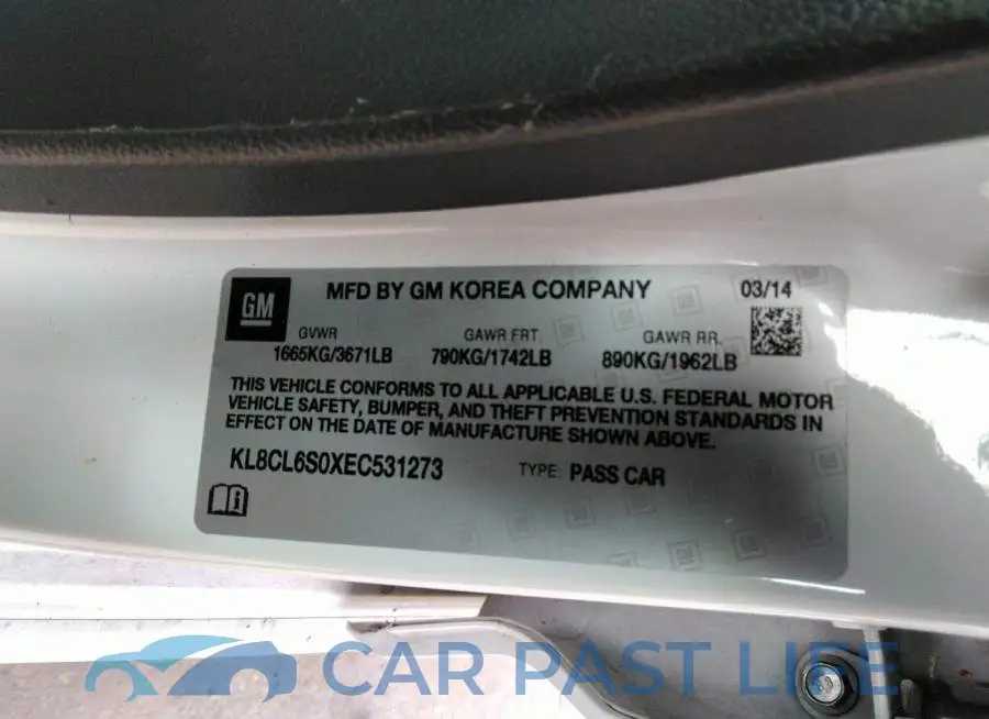 KL8CL6S0XEC531273# 9