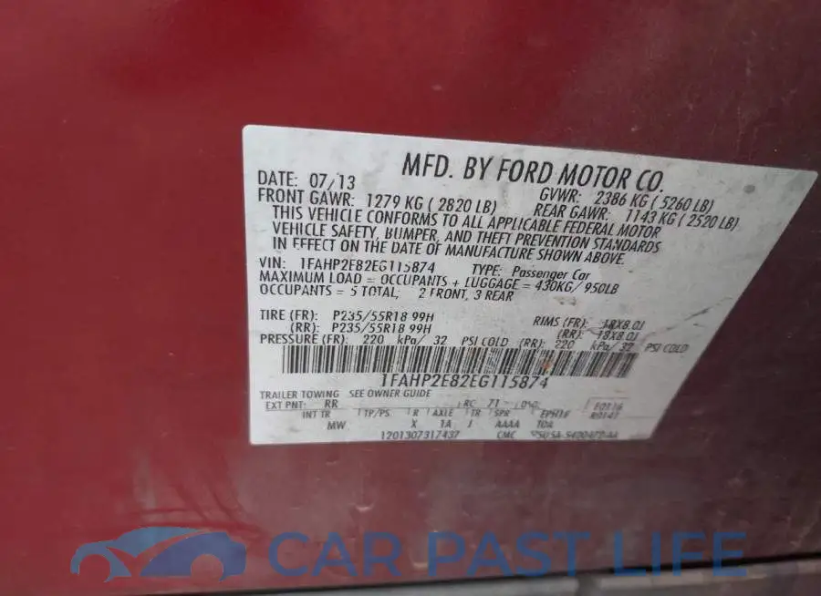 1FAHP2E82EG115874# 9