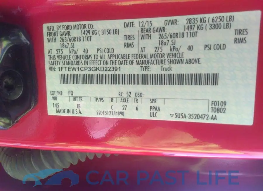 1FTEW1CP3GKD22391# 9
