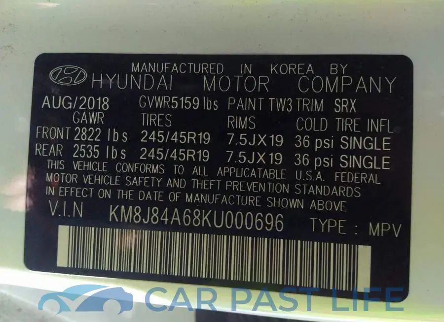 KM8J84A68KU000696# 9