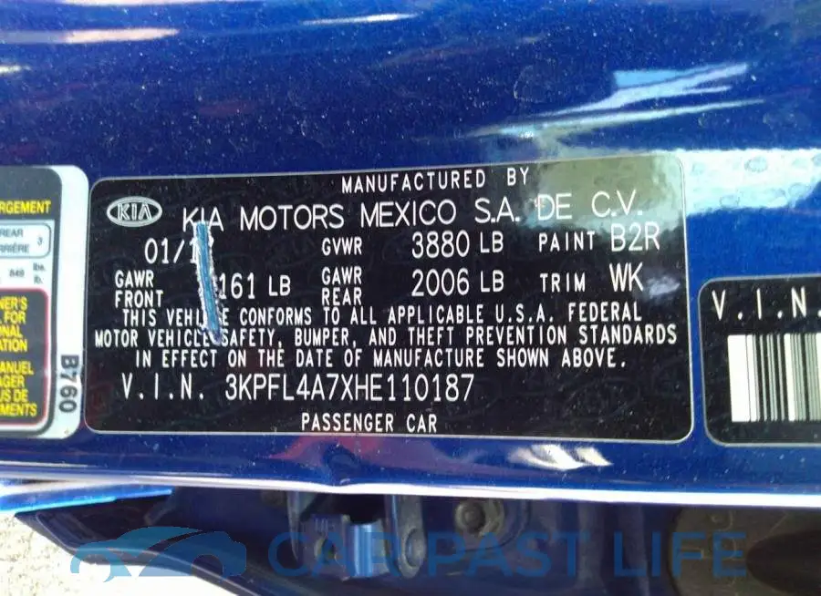 3KPFL4A7XHE110187# 9