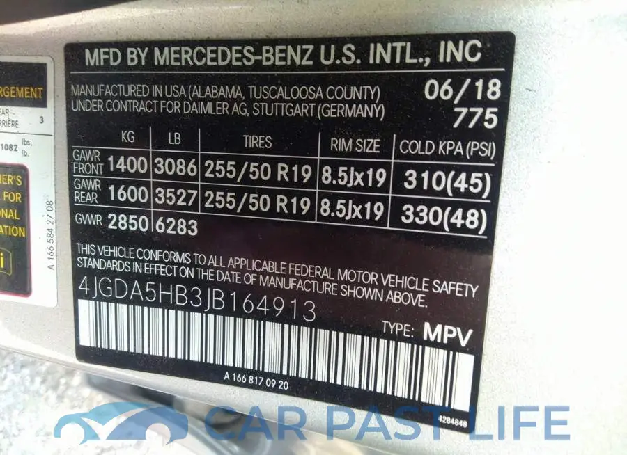 4JGDA5HB3JB164913# 9