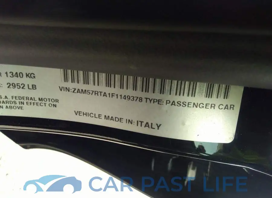 ZAM57RTA1F1149378# 9