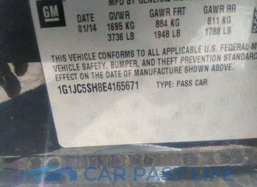 1G1JC5SH8E4165671# 9