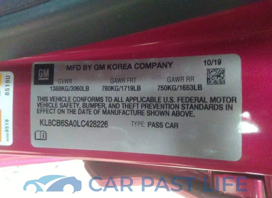 KL8CB6SA0LC428226# 9