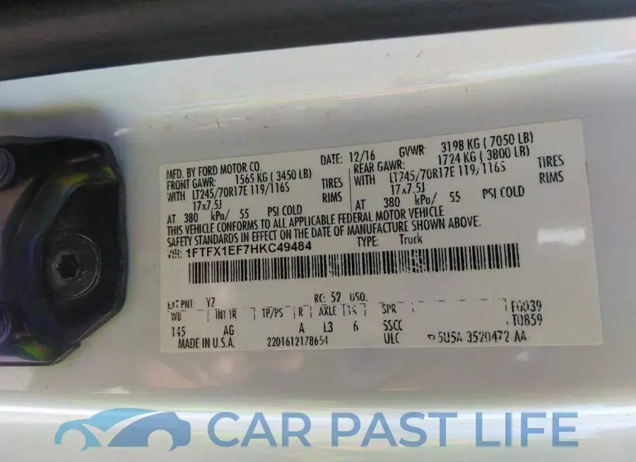 1FTFX1EF7HKC49484# 9