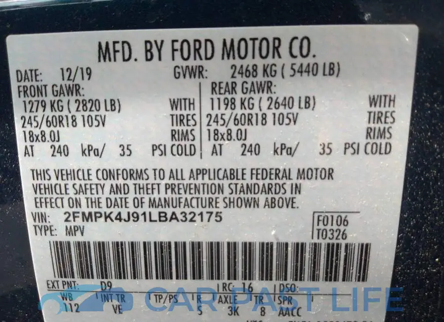2FMPK4J91LBA32175# 9