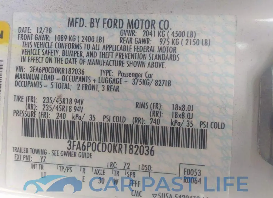 3FA6P0CD0KR182036# 9
