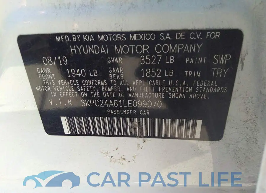 3KPC24A61LE099070# 9