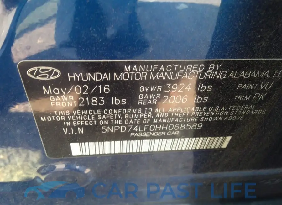 5NPD74LF0HH068589# 9