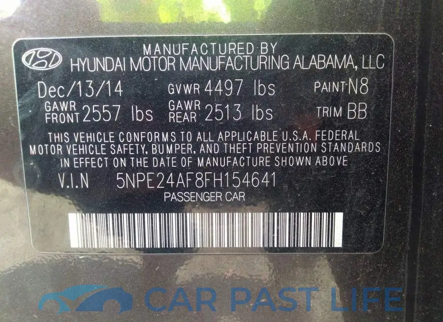 5NPE24AF8FH154641# 9