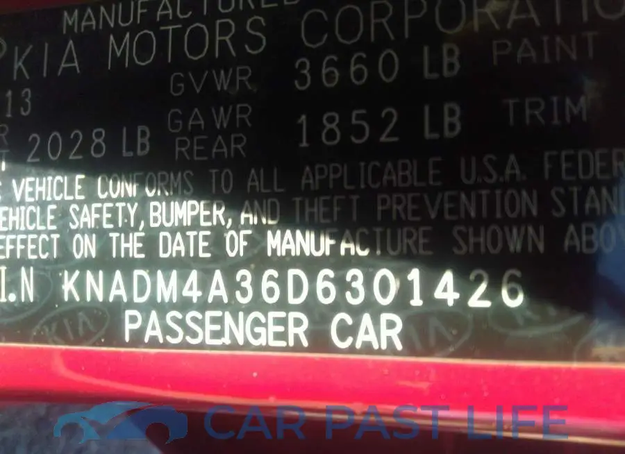 KNADM4A36D6301426# 9