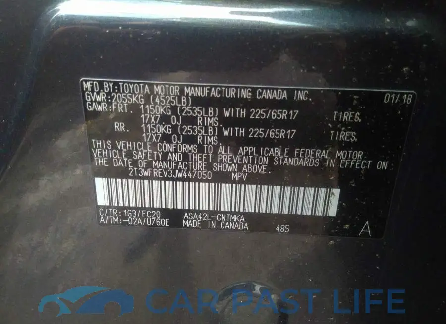 2T3WFREV3JW447050# 9
