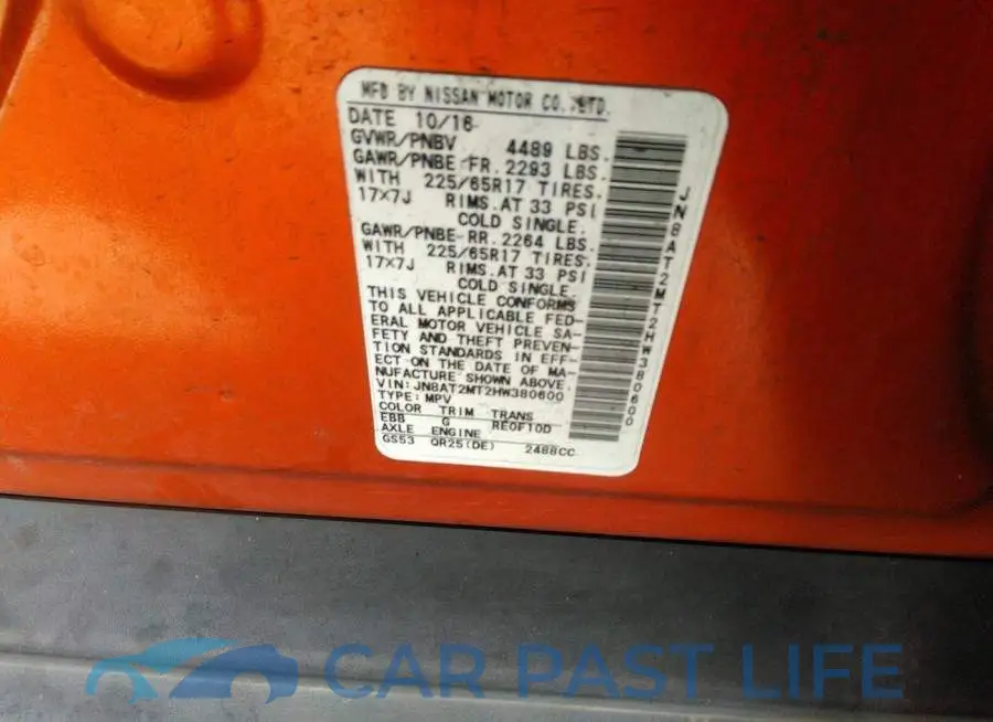JN8AT2MT2HW380600# 9