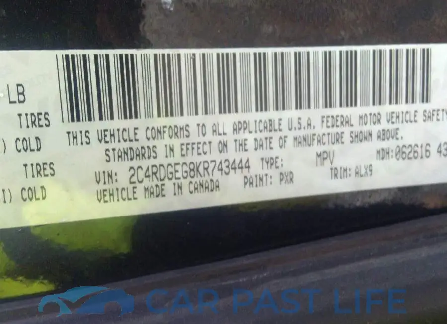 2C4RDGEG8KR743444# 9